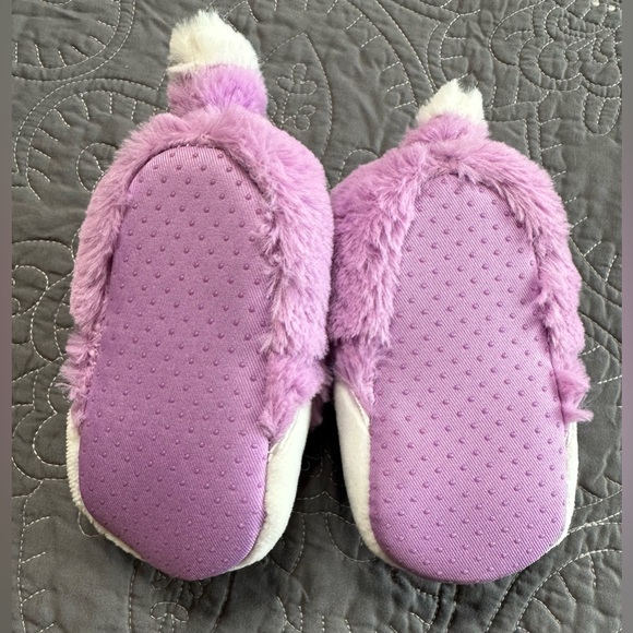 Carters Toddler Purple Olympia Fox Slippers NWT Size 5/6 Toddler - Picture 3 of 8